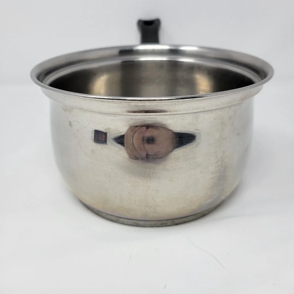 Belgique‎ Stainless Steel Saucepan With Black Handle 1 Qt No Lid